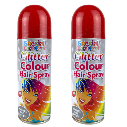 1 Pc Glitter Colour Hair Spray Temporary Washable Random Colour Sent 5509 (Parcel Rate)