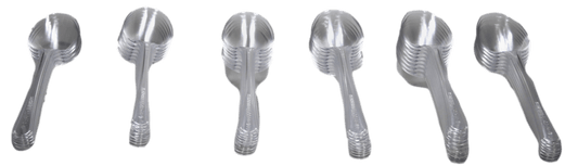 Heavy Duty Plastic Clear Disposable Party BBQ Spoons Clear Spoons 40 Pack MX7051 (Parcel Rate)