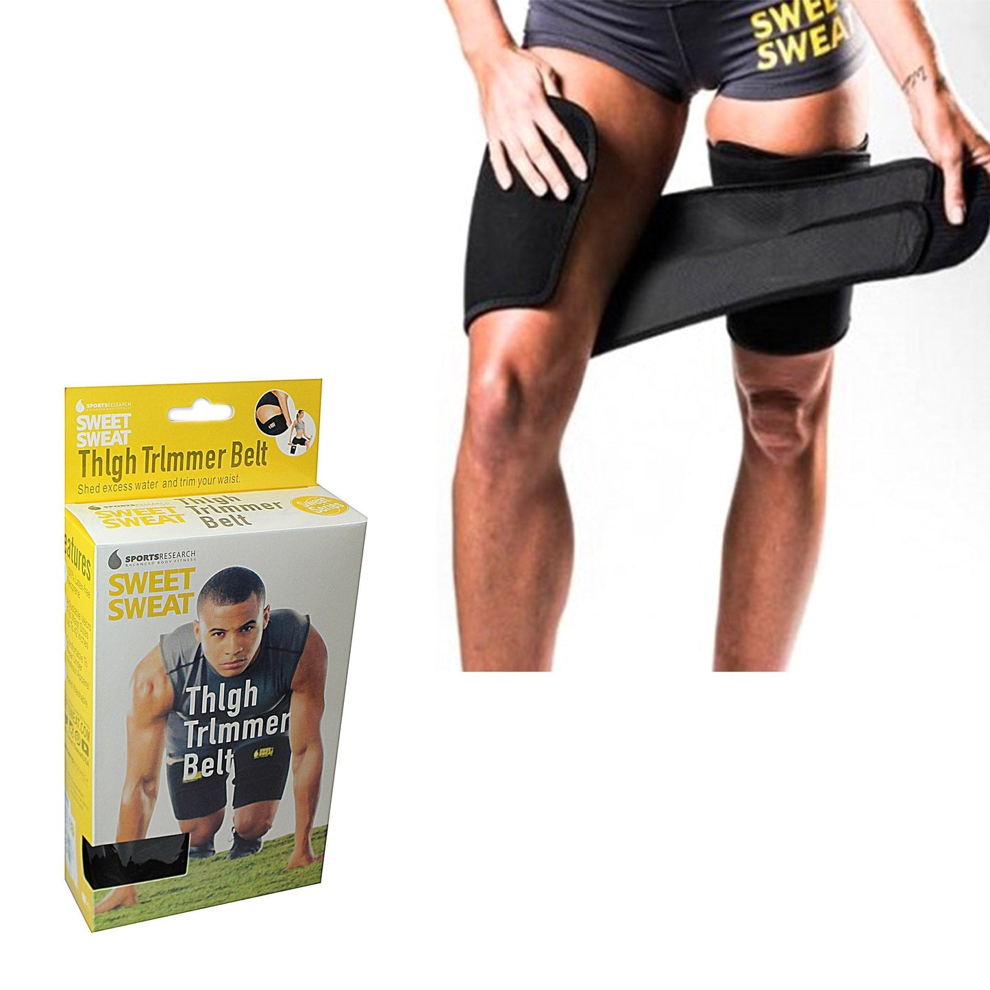 Sweet Sweat Thigh Trimmer Belt Protective Wear Gym Yoga Fitness 4400 (Parcel Rate)