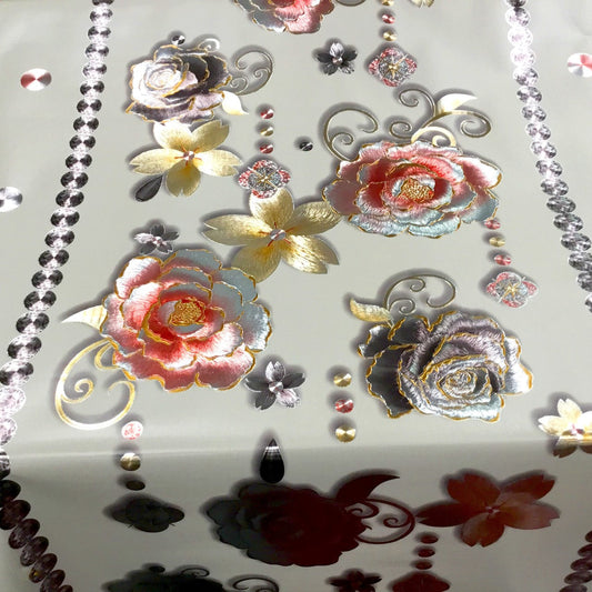 Durane Plastic Table Cover Roll Floral Design 1.37x20m JXDY-0095AHB-M 10251 (Big parcel rate)