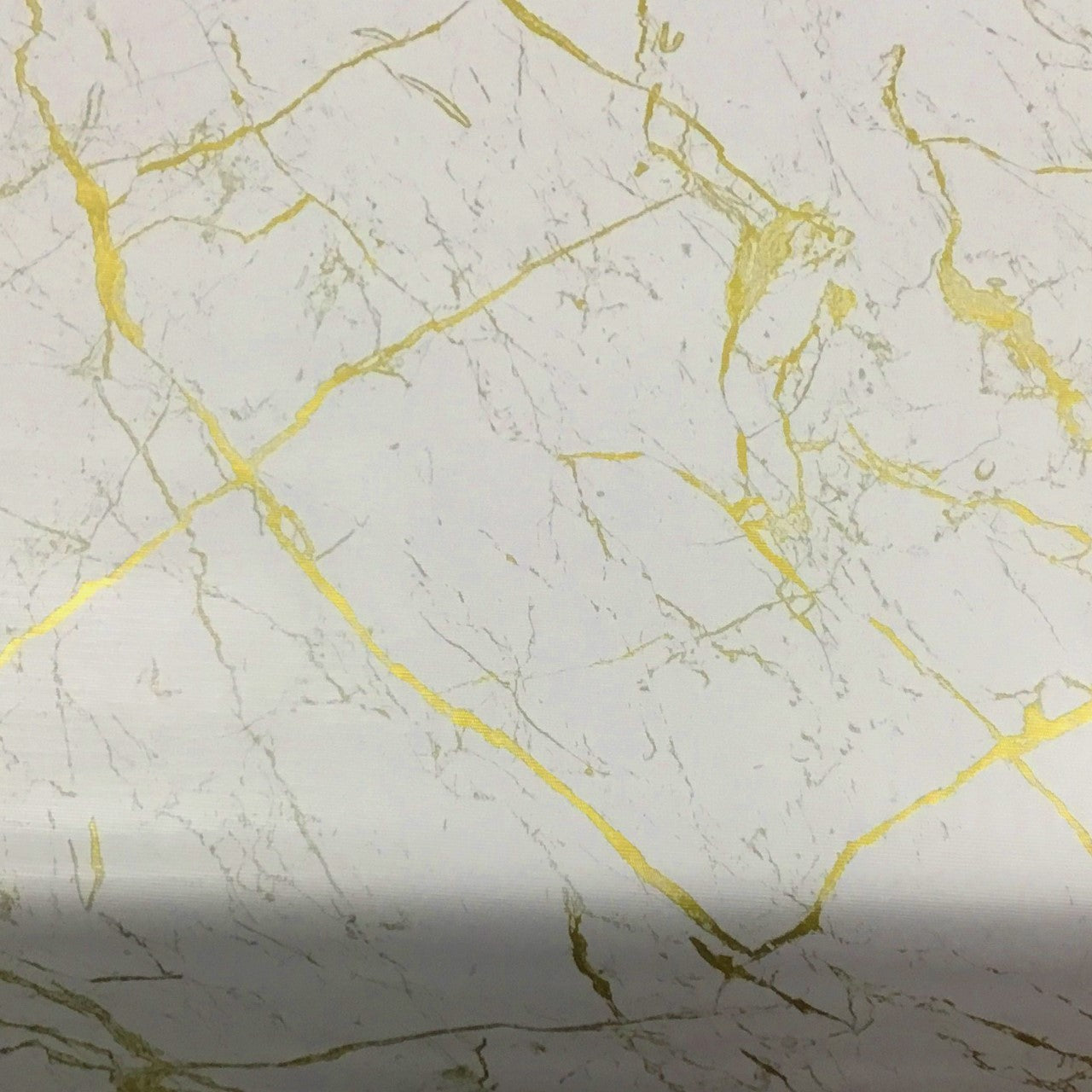 Durane Plastic Table Cover Roll White Gold Marble Design 1.37x20m ST-5250-2 10261 (Big parcel rate)