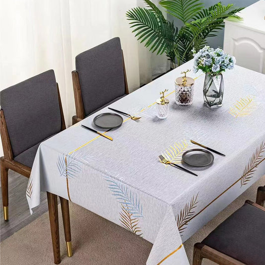 Durane Plastic Table Cover Roll Grey White Floral Design 1.37x20m QS-8511B 10277 (Big parcel rate)