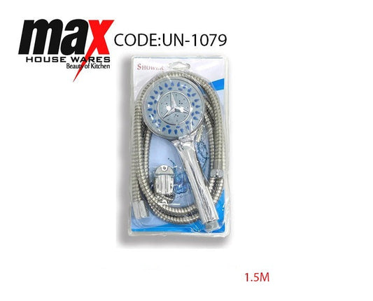 Shower Head With 1.5 Metre Hose Bathroom Diy UN1079 (Parcel Rate)