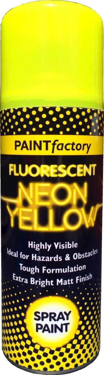Paint Factory Fluorescent Neon Yellow Spray Paint 5389 (Parcel Rate)