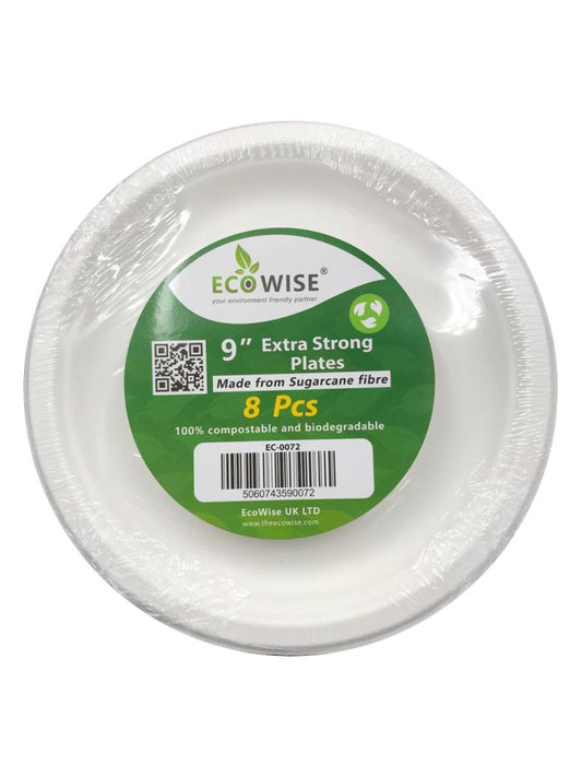 Pack Of 8 Extra Strong Plates 9" Plates Home Special Occasions EC0072 (Parcel Rate)
