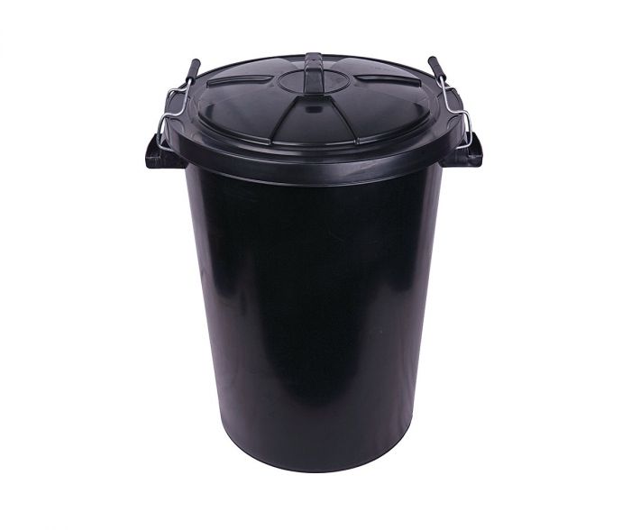 90 Litre Black Drum Storage Bin Bucket PP1021 (Big Parcel Rate)
