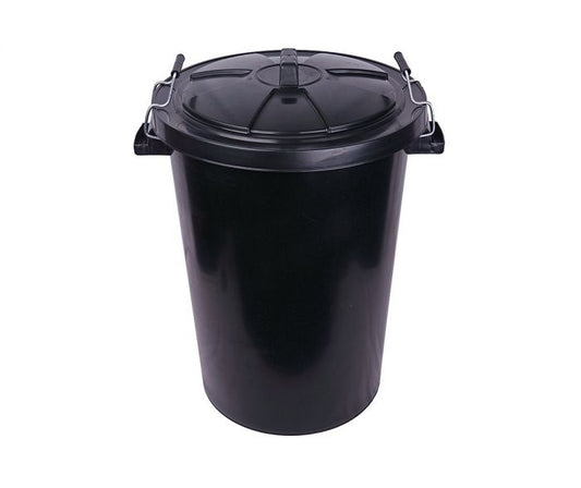 90 Litre Black Drum Storage Bin Bucket PP1021 (Big Parcel Rate)
