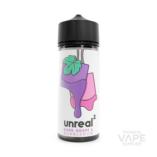 Unreal 2 Dark Grape Bubblegum 100ml Shortfill