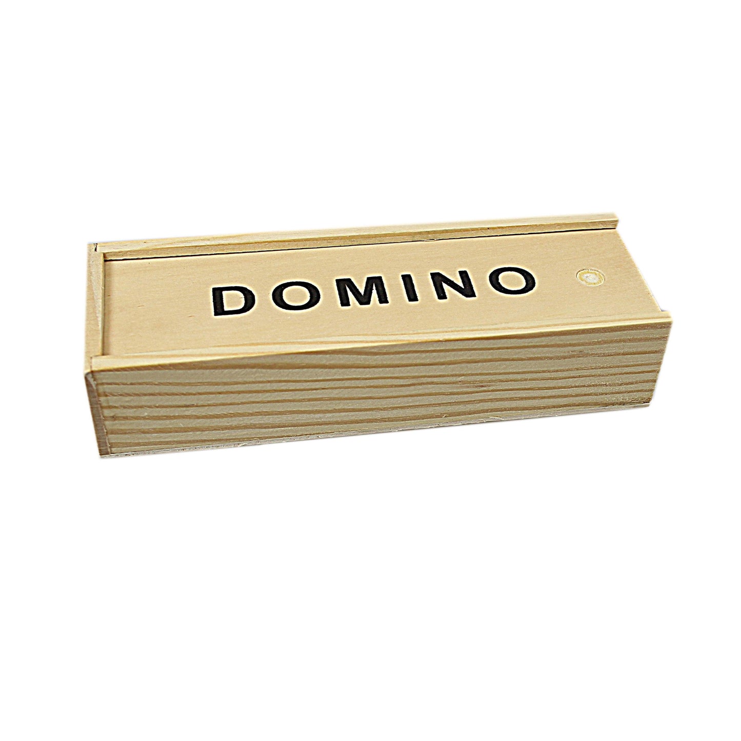 Family Fun Games 28 Set Black Dominoes In Wooden Box  0201 (Parcel Rate)